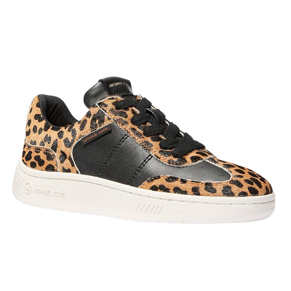 MICHAEL Michael Kors Leopard Print & Black Leather Sneakers